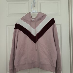 Sandro Pink and Burgundy Chevron Sweater
